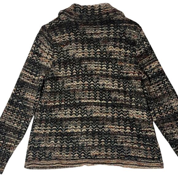 Christopher & Banks Cardigan Sweater Womens Medium Multicolored Textured Boxy - Picture 5 of 11